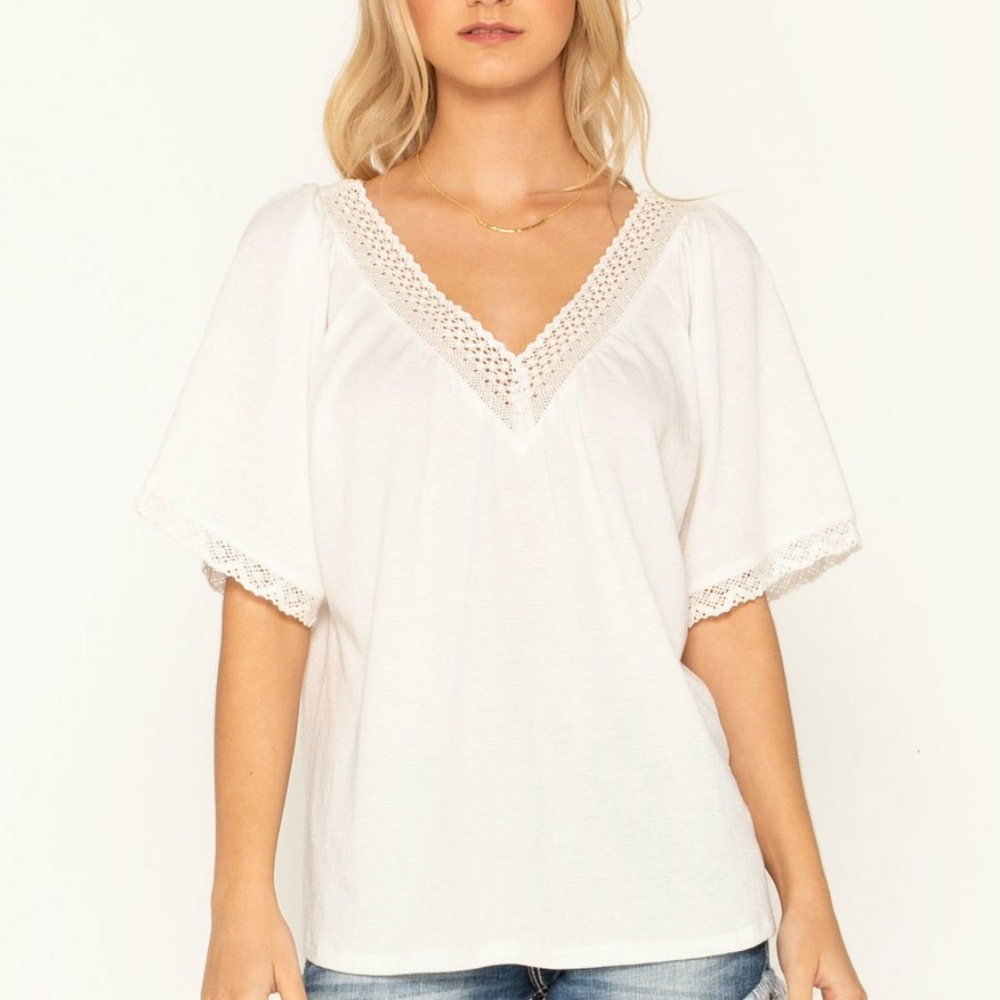 Miss Me DARLING ANGEL 1/2 SLEEVE TOP